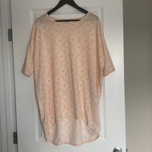 LuLaRoe size L  “Irma” top with square designs